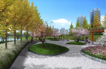 江西鹰潭市白露河沿河景观设计