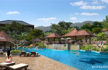 杭州临安湍口众安氡温泉度假酒店景观设计